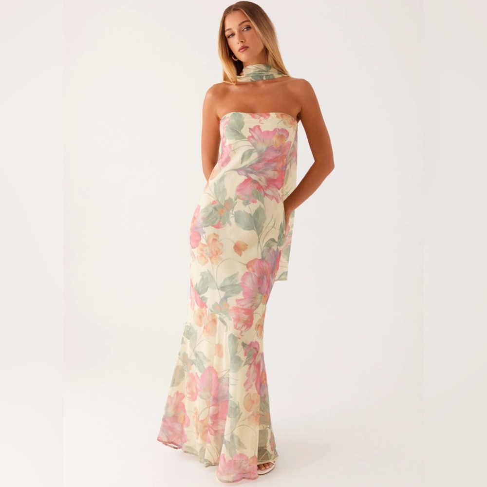 Peppermayo- Under The Pagoda Maxi Dress - Yellow Peony